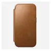 Folio-telefonikott Nomad Modern Leather Folio iPhone 17 Pro jaoks, nahk + alumiinium, 6,3 tolli (16 cm), Tan, 3 kaarditaskut
