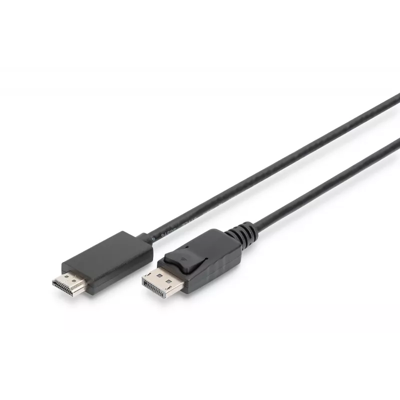 Adapterkaabel Displayport 1.2 lukustusega 4K 60Hz UHD tüüp DP/HDMI A M/M must 2 m