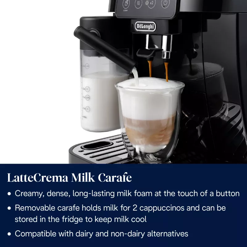 Kombineeritud kohvimasin De’Longhi Magnifica ECAM220.60.B — 1,8 l veepaak, 250 g oa mahuti, keraamiline veski, must