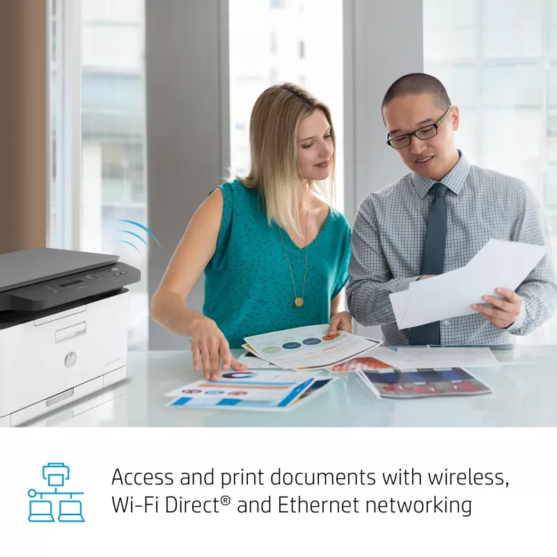 Multifunktsionaalne laserprinter HP Color Laser MFP 178nw — Värviprintimine, A4, 18 ppm (M/V), Wi‑Fi, Ethernet, Dupleksskaneerimine