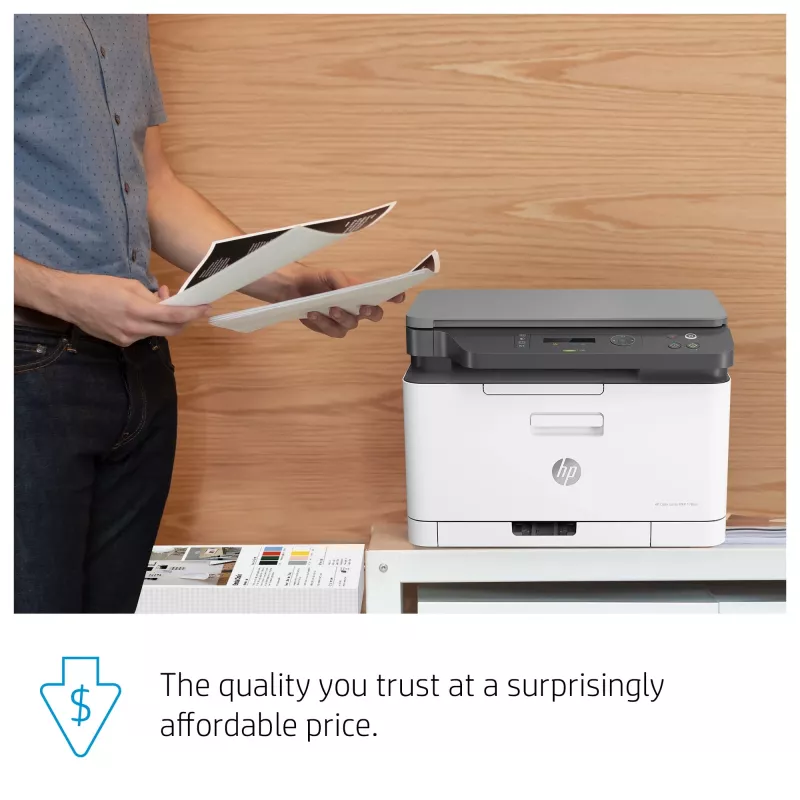 Multifunktsionaalne laserprinter HP Color Laser MFP 178nw — Värviprintimine, A4, 18 ppm (M/V), Wi‑Fi, Ethernet, Dupleksskaneerimine