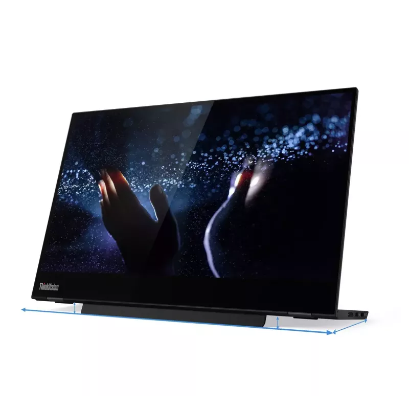 Lenovo ThinkVision M14t arvutimonitor 35,6 cm (14 tolli) 1920 x 1080 pikslit Full HD LED puuteekraaniga must