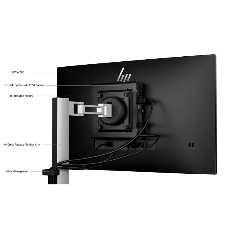 HP Series 5 Pro 27-tolline QHD monitor - 527pq, 68,6 cm (27 tolli), 2560 x 1440 pikslit, Quad HD, LCD, 5 ms, must
