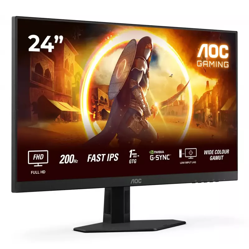 AOC G4 24G4HRE arvutimonitor 60,5 cm (23,8 tolli) 1920 x 1080 Full HD LED must, punane
