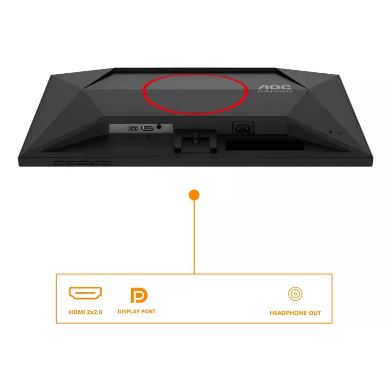 AOC G4 24G4HRE arvutimonitor 60,5 cm (23,8 tolli) 1920 x 1080 Full HD LED must, punane
