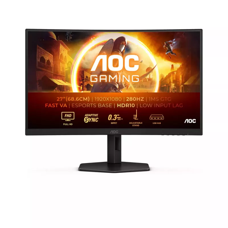 AOC G4 C27G4ZXU arvutimonitor 68,6 cm (27 tolli) 1920 x 1080 pikslit Full HD LED must