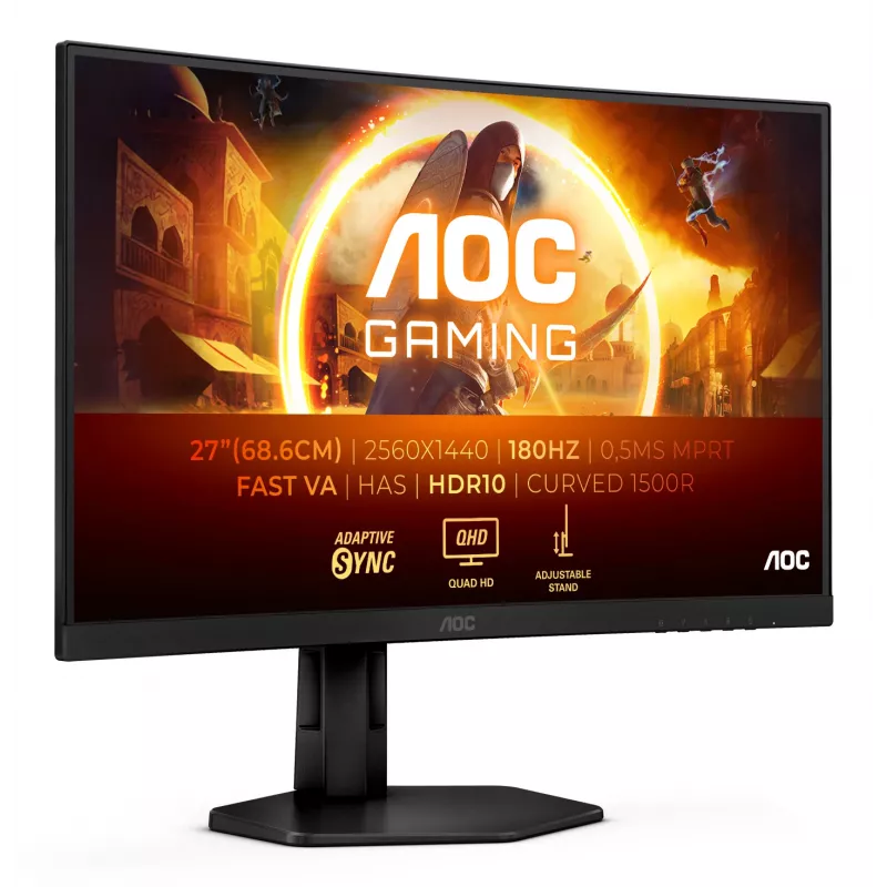 AOC G4 CQ27G4X arvutimonitor 68,6 cm (27 tolli) 2560 x 1440 pikslit Quad HD LCD must