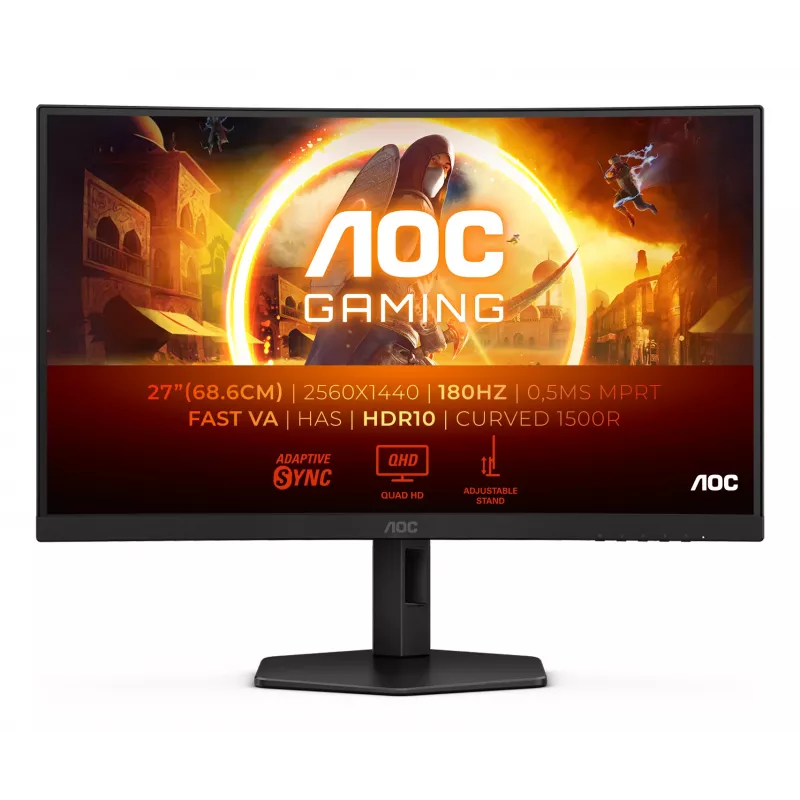 AOC G4 CQ27G4X arvutimonitor 68,6 cm (27 tolli) 2560 x 1440 pikslit Quad HD LCD must