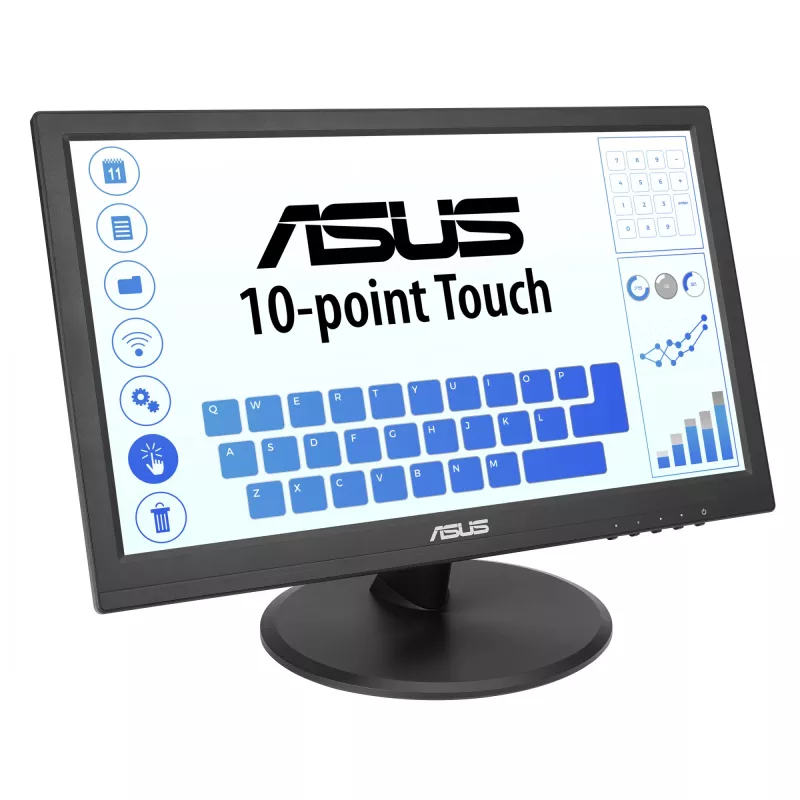 ASUS Touch VT169HE arvutikuvar 39,6 cm (15,6 tolli) 1920 x 1080 pikslit Full HD LED puuteekraan Lauaplaadile must