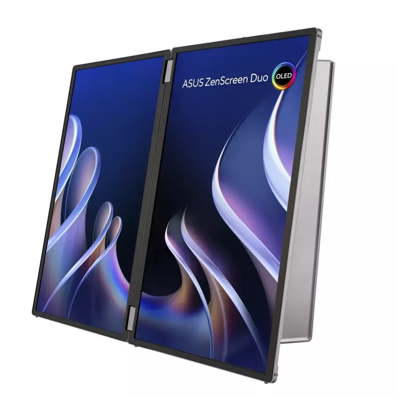 ASUS ZenScreen Duo OLED MQ149CD arvutimonitor 35,6 cm (14 tolli) 1920 x 1200 pikslit WUXGA hõbedane