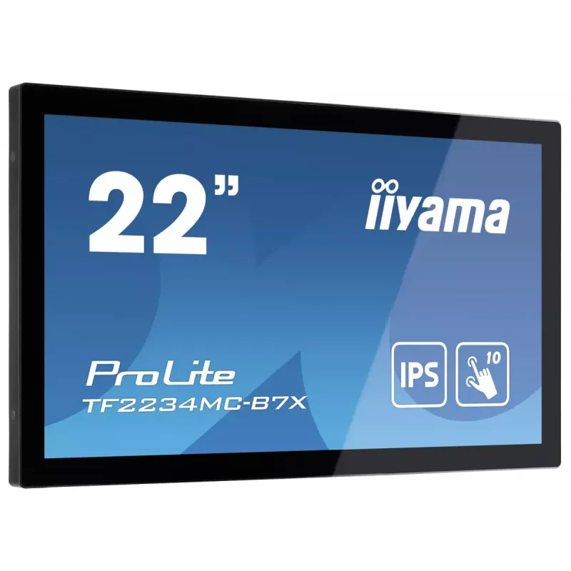 iiyama ProLite TF2234MC-B7X arvutimonitor 54,6 cm (21,5 tolli) 1920 x 1080 pikslit Full HD LED puuteekraaniga mitme kasutaja jaoks, must