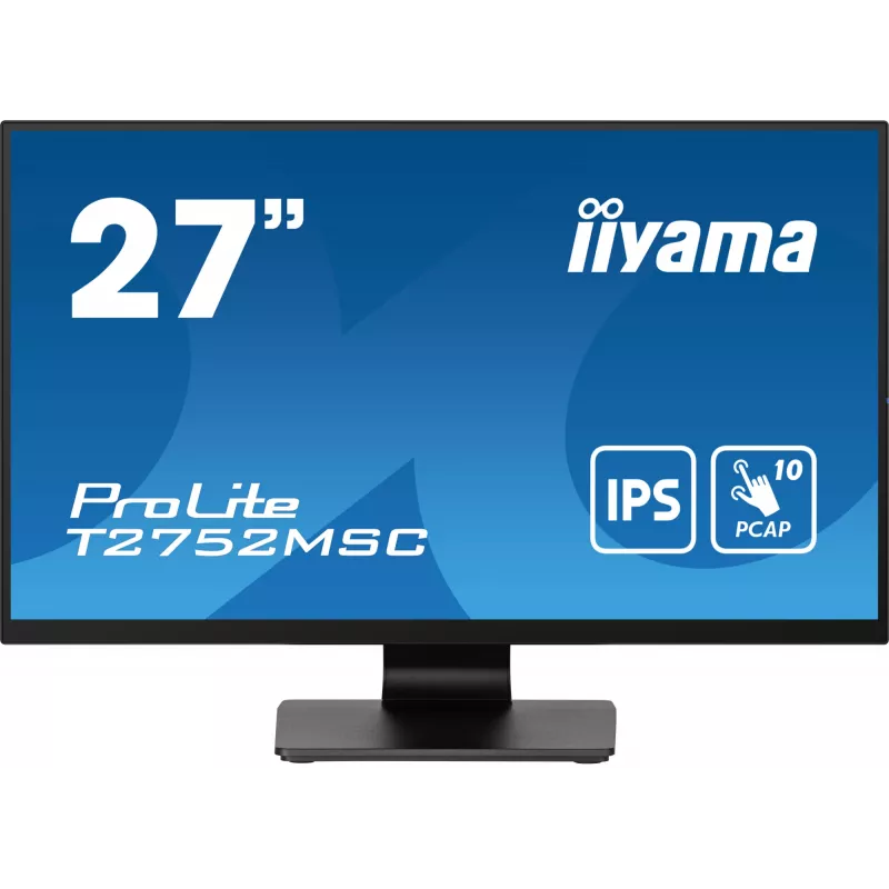 iiyama ProLite T2752MSC-B1 arvutimonitor 68,6 cm (27 tolli) 1920 x 1080 Full HD LED puuteekraaniga must
