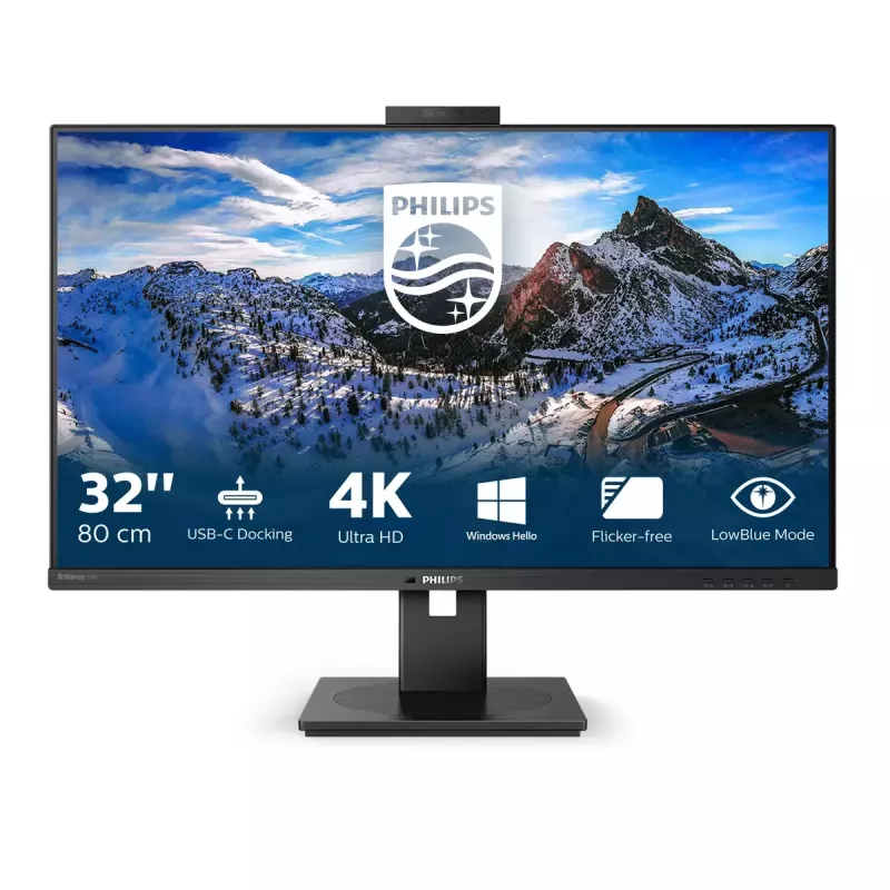 Philips P Line 329P1H/00 arvutimonitor 80 cm (31,5 tolli) 3840 x 2160 pikslit 4K Ultra HD LED must