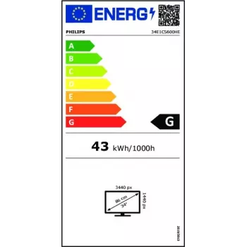 Philips 5000 seeria 34E1C5600HE/00 arvutimonitor 86,4 cm (34 tolli) 3440 x 1440 pikslit 4K Ultra HD LED must