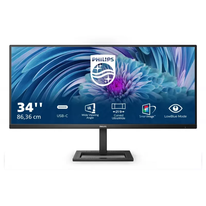 Philips E Line 346E2LAE/00 arvutimonitor 86,4 cm (34 tolli) 3440 x 1440 pikslit Wide Quad HD LCD must