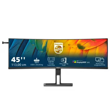 Philips 6000 seeria 45B1U6900C/00 arvutimonitor 113 cm (44,5 tolli) 5120 x 1440 pikslit UltraWide Dual Quad HD LED must
