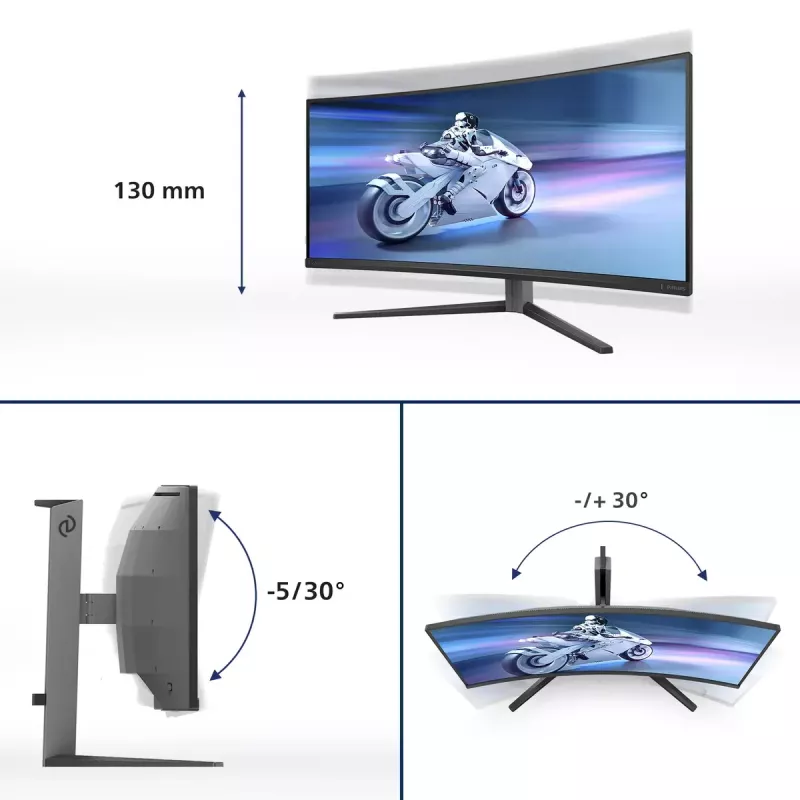 Philips Evnia 34M2C6500/00 arvutimonitor 86,4 cm (34 tolli) 3440 x 1440 pikslit Wide Quad HD QD-OLED hall