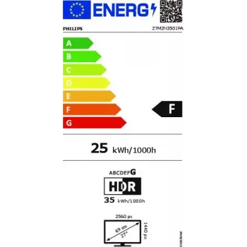 Philips Evnia 27M2N3501PA/00 arvutimonitor 68,6 cm (27 tolli) 2560 x 1440 pikslit Quad HD LCD valge