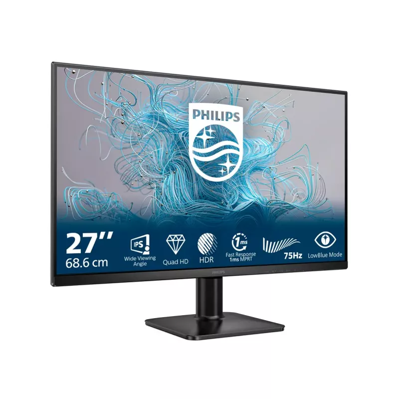 Philips 1000 seeria 27E2N1500L/00 arvutimonitor 68,6 cm (27 tolli) 2560 x 1440 pikslit Quad HD LED must