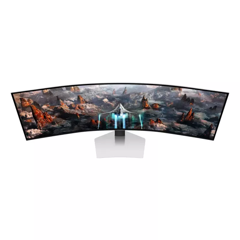 Samsung G93SC arvutimonitor 124,5 cm (49 tolli) 5120 x 1440 pikslit Dual QHD OLED hõbedane