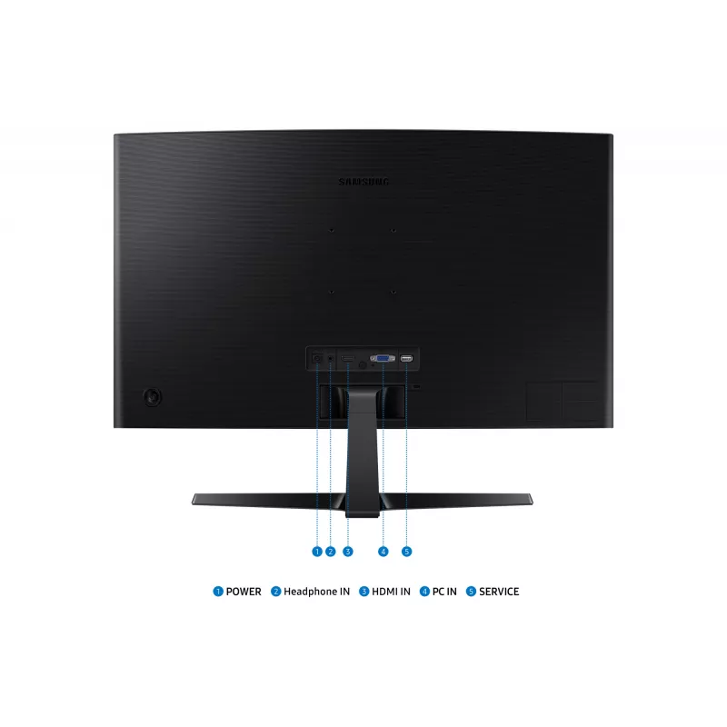 Monitor Samsung 27 tolli S36GD Full HD (1920×1080), VA LCD, 100 Hz, 4 ms, 1800R kumer, HDMI ja VGA, VESA 75x75, must