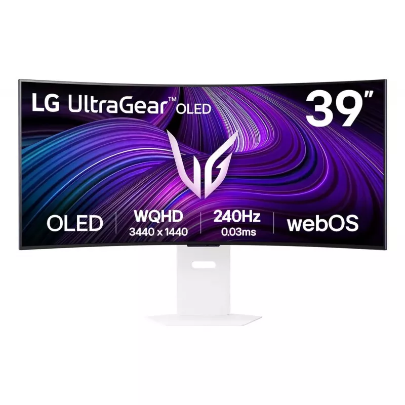 39-tolline OLED-monitor LG 39GX90SA-W — 3440 x 1440, 21:9, kumer, sisseehitatud kõlarid, VESA, USB-C