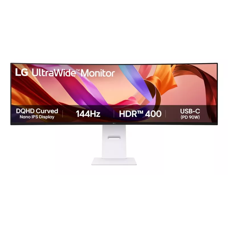 LG 49U950A-W arvutimonitor 124,5 cm (49 tolli) 5120 x 1440 pikslit Dual QHD LED Must, Valge
