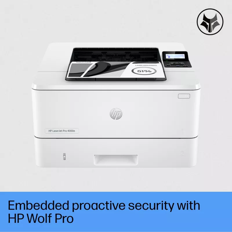 HP LaserJet Pro 4002dn printer, laser, 1200 x 1200 DPI, A4, 40 ppm, kahepoolne printimine, valge