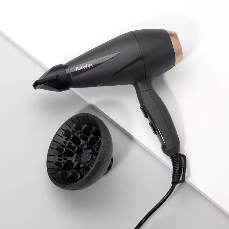 Föön BABYLISS 6709DE 2100 W ioonfunktsiooniga, difuusori ja koondajaga, 2 kiirust, 2 kuumusastet, must