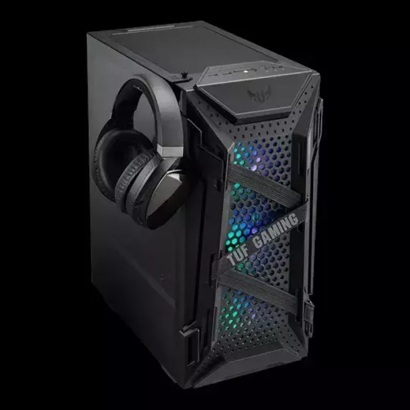 Arvuti korpus ASUS TUF GAMING CASE GT301 — Midi-Tower ATX, karastatud klaas, 3x120mm esiventilaatorit, 1x120mm tagumine, toetab ATX/Micro-ATX/Mini-ATX