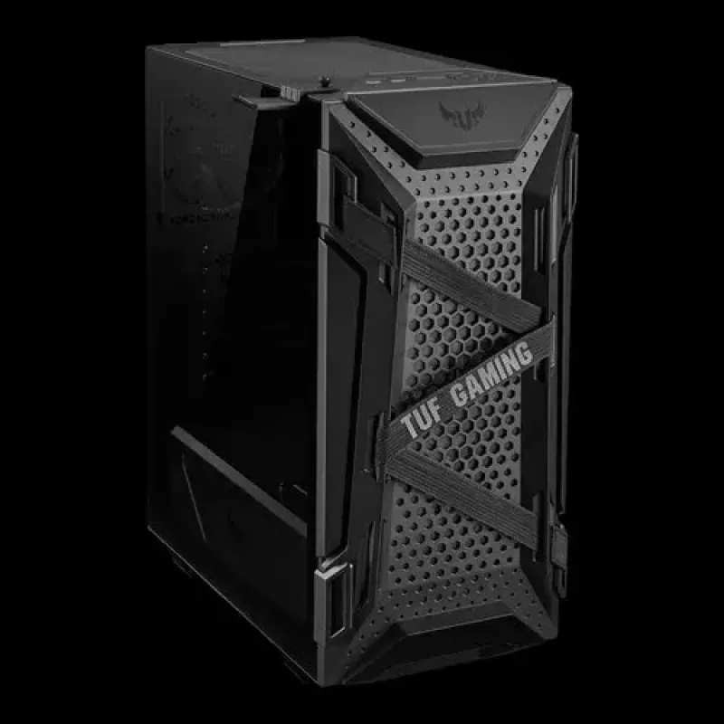 Arvuti korpus ASUS TUF GAMING CASE GT301 — Midi-Tower ATX, karastatud klaas, 3x120mm esiventilaatorit, 1x120mm tagumine, toetab ATX/Micro-ATX/Mini-ATX