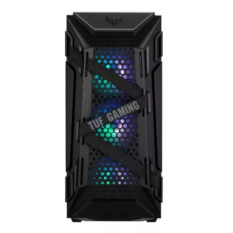Arvuti korpus ASUS TUF GAMING CASE GT301 — Midi-Tower ATX, karastatud klaas, 3x120mm esiventilaatorit, 1x120mm tagumine, toetab ATX/Micro-ATX/Mini-ATX