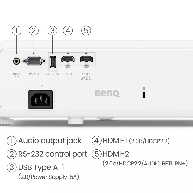BenQ TK710 Standard heiteprojektor 3200 ANSI luumenit DLP UHD 4K (3840x2160) 3D Must, Valge