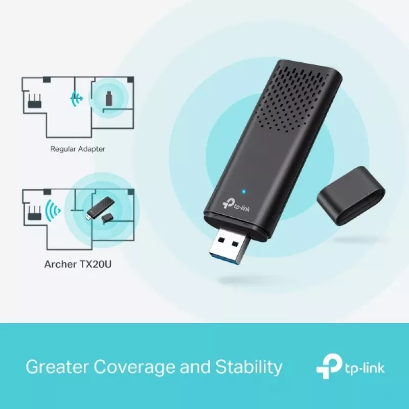 TP-Link Archer AX1800 Dual Band Wi-Fi 6 USB-adapter