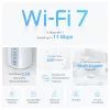 TP-Link BE9300 Kogu Kodu Mesh Wi-Fi 7 Seade (Tri-Band), Valge