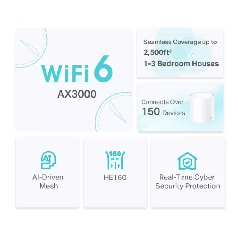 Võrgusilma WiFi-seade TP-Link AX3000 kaheribaline Wi-Fi 6