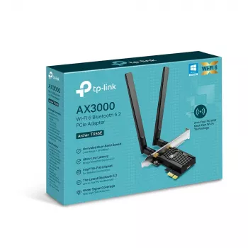 TP-Link Archer AX3000 Wi-Fi 6 Bluetooth 5.2 PCIe adapter, juhtmevaba, PCI Express, WLAN / Bluetooth, Wi-Fi 6 (802.11ax), 2402 Mbit/s, must