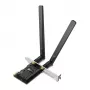 TP-Link AX1800 Wi-Fi 6 Bluetooth 5.2 PCIe adapter, sisemine, juhtmevaba, PCI Express, WLAN / Bluetooth, 1800 Mbit/s, must