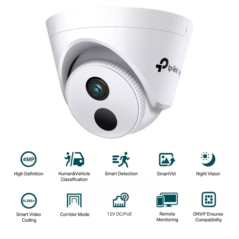 TP-Link VIGI C440I 2.8MM turvakaamera, kuplita, IP-kaamera, siseruumidesse, 2560 x 1440 pikslit, lakke