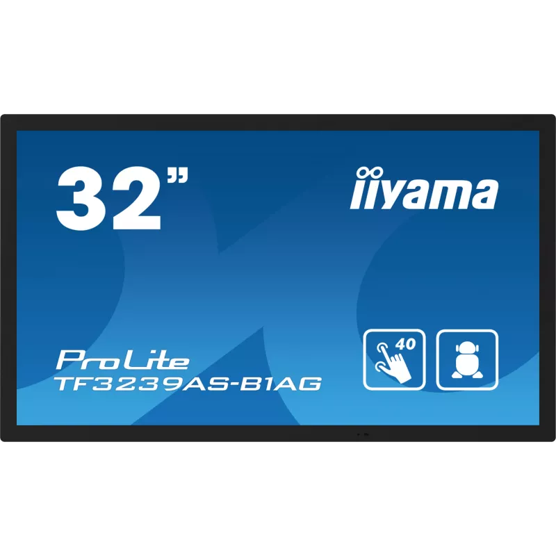 iiyama TF3239AS-B1AG arvutimonitor 80 cm (31,5 tolli) 1920 x 1080 pikslit Full HD LED puuteekraan Must