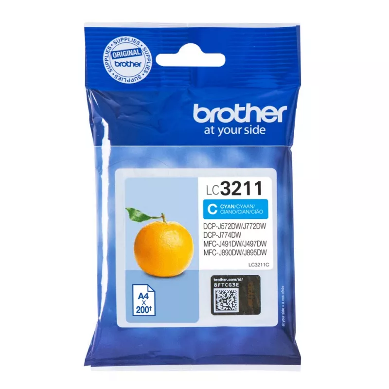 Brother LC3211C tindikassett 1 tk Originaal Standardtootlus Tsüaan