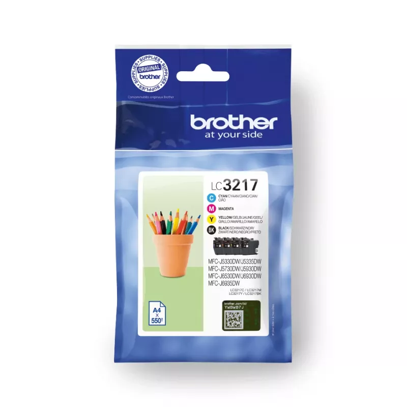 Brother LC3217VALDR tindikassett 4 tk Originaal must, tsüaan, magenta, kollane