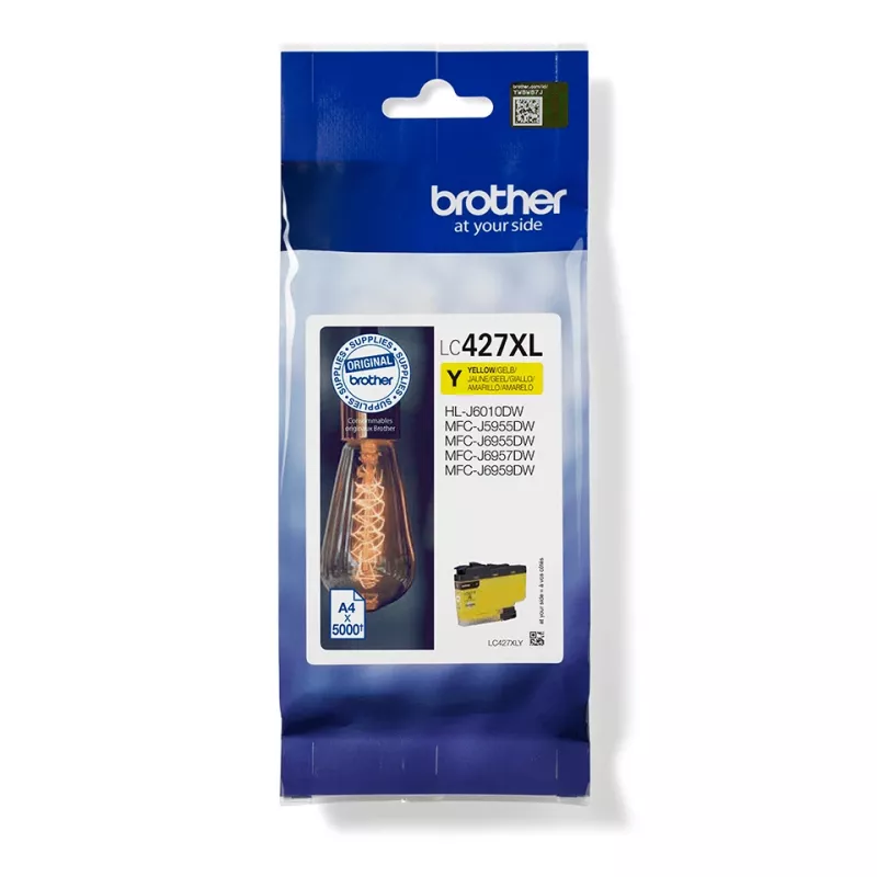 Brother LC-427XLY kollane tindikassett 1 tk originaalne suure (XL) saagikusega