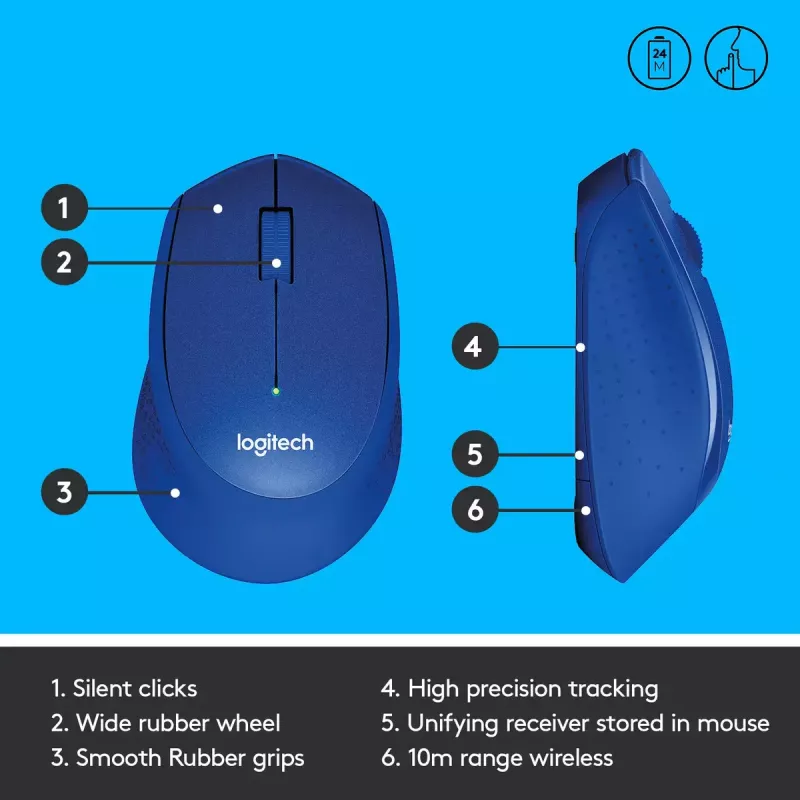 Hiir Logitech M330 SILENT PLUS RF Wireless