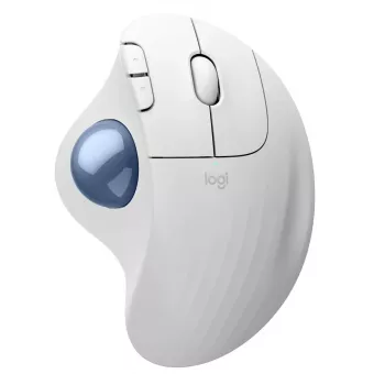Logitech Ergo Series ERGO M575S - Trackball - ergonoomiline - optiline - 5 nuppu - juhtmevaba - Bluetooth, 2,4 GHz - Logitech Logi Bolt USB-vastuvõtja - Off White (910-007030)