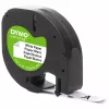 DYMO LetraTag pabersildid | Originaal | 12 mm x 4 m rull | Must trükk valgel | Isekleepuvad universaalsed sildid LetraTag sildimasinatele | Valmistatud Euroopas