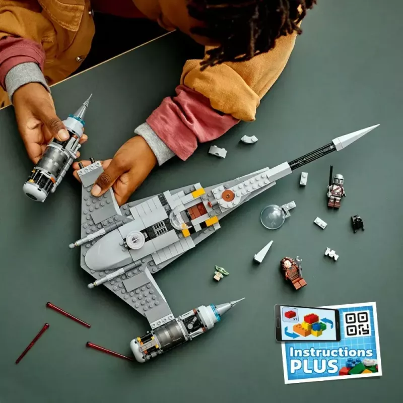 Konstruktsioonimänguasi LEGO Star Wars N-1 Starfighter koos Lapse (Beebi Yoda) figuuriga 75325