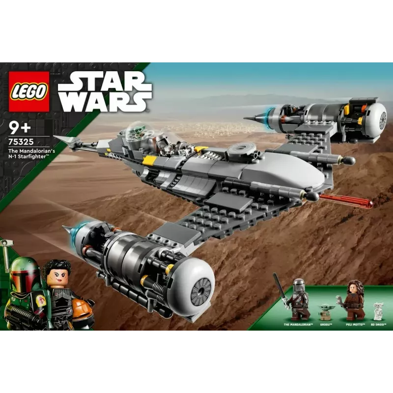 Konstruktsioonimänguasi LEGO Star Wars N-1 Starfighter koos Lapse (Beebi Yoda) figuuriga 75325