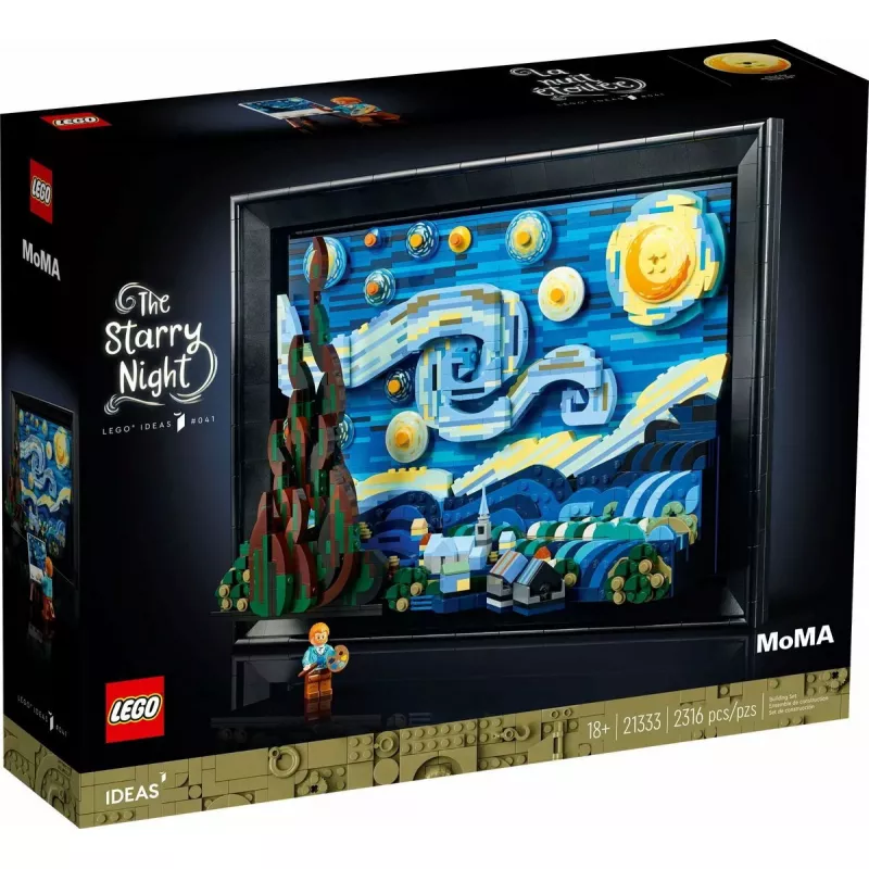 Konstruktsioonimänguasi LEGO 3D koopia mudelikomplekt Vincent van Gogh Tähine öö, Ideas 21333, 2316 osa, 18+