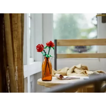 Ehitusmänguasi LEGO 40460 Iconic Roses lilleehituskomplekt, väljapanekumudel, 120 tk, kõrgus 260 mm
